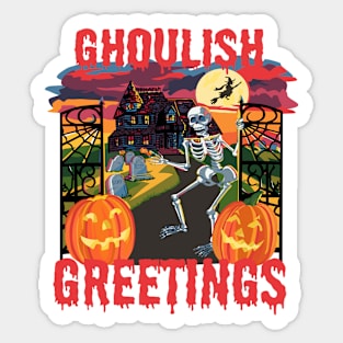 Halloween Spooky Greetings Sticker